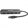 Компактный концентратор D-LINK с 4 портами USB 2.0 DUB-H4/B/D1A