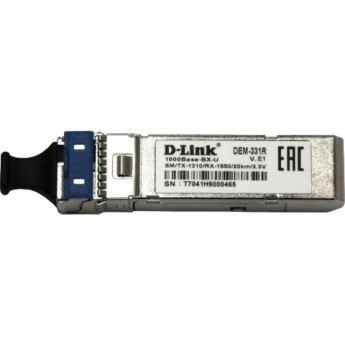SFP-трансивер D-LINK с 1 портом 1000Base-BX-U (Tx:1310 нм, Rx:1550 нм) для одномодового оптического кабеля (до 40 км) SFP-трансивер D-LINK с 1 портом 1000Base-BX-U (Tx:1310 нм, Rx:1550 нм) для одномодового оптического кабеля (до 40 км)